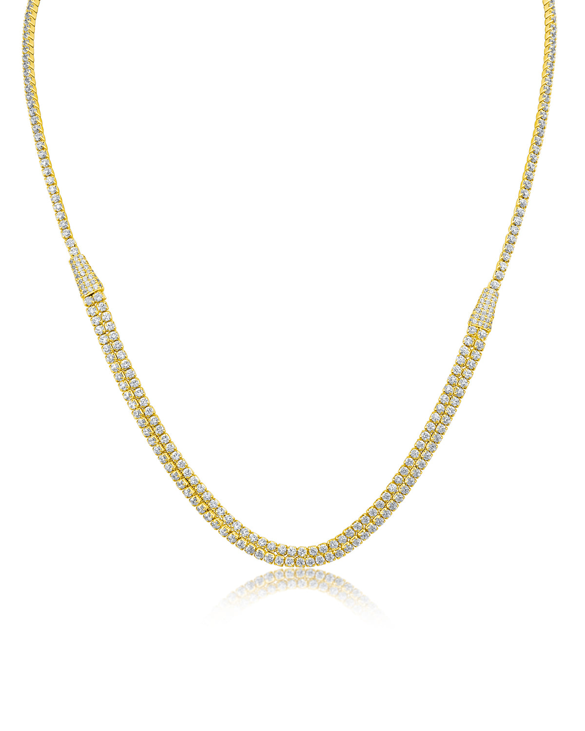 CZ Double Stranded Necklace