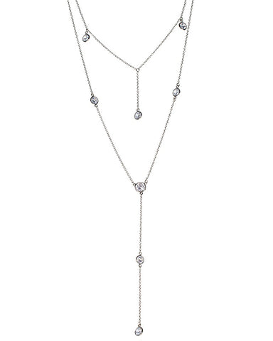 Y Bezel Station Necklace