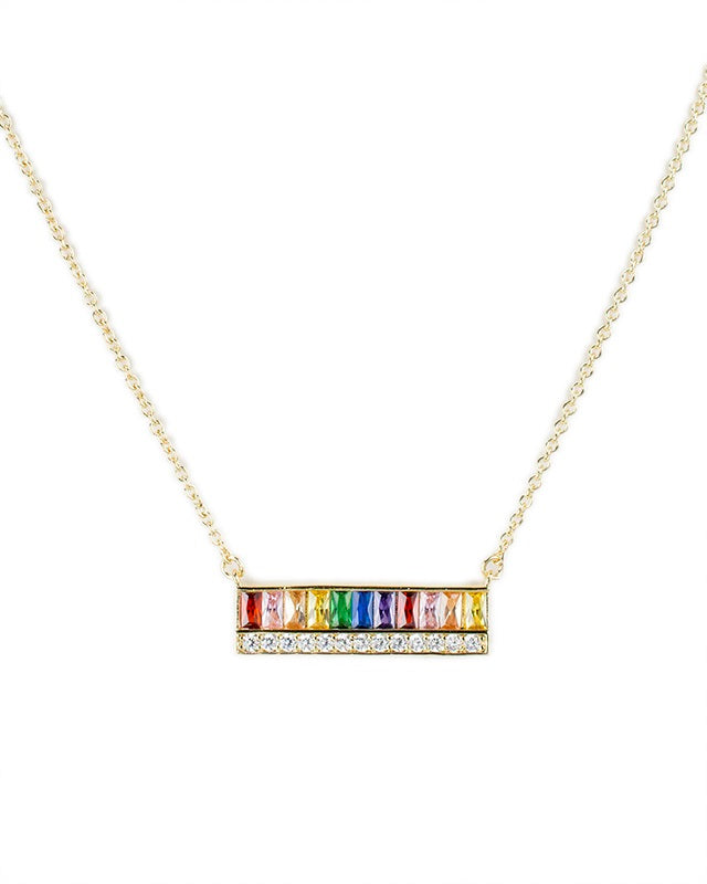 Baguette Rainbow Necklace
