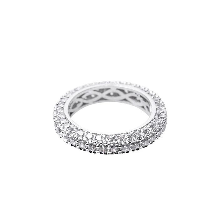 Round Pave Domed Band