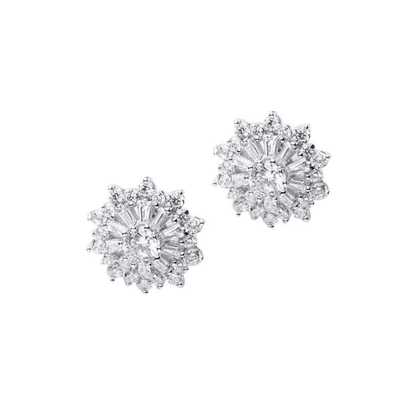 CZ Snowflake Studs