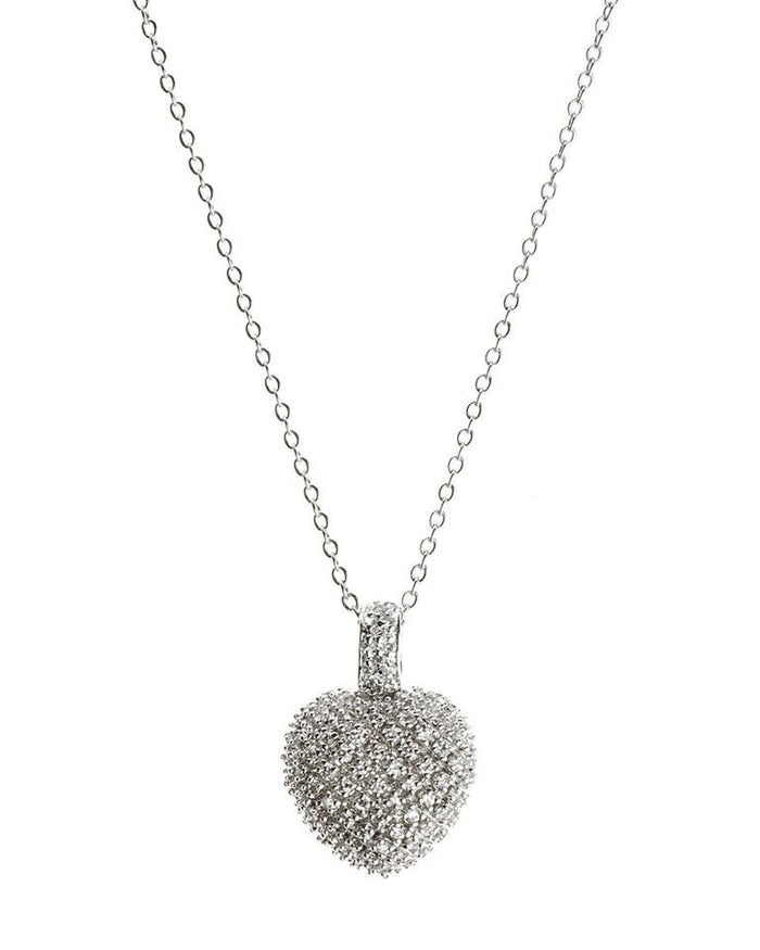 Pave Heart Pendant Necklace