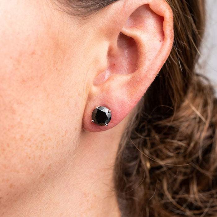 Black Luxe Round Stud