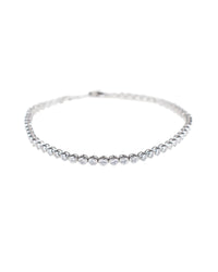 Round CZ Bezel Set Anklet