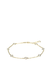 Round Bezel Set Anklet