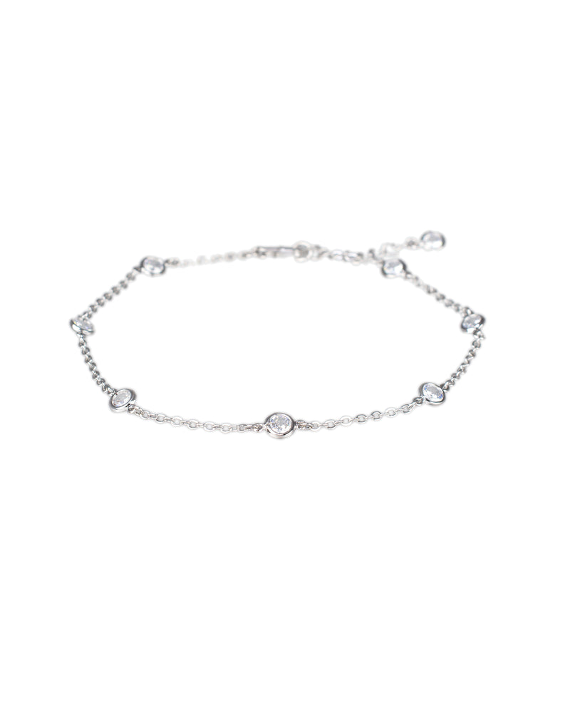 Round Bezel Set Anklet