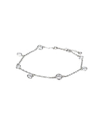 Round Bezel Set Dangle Anklet