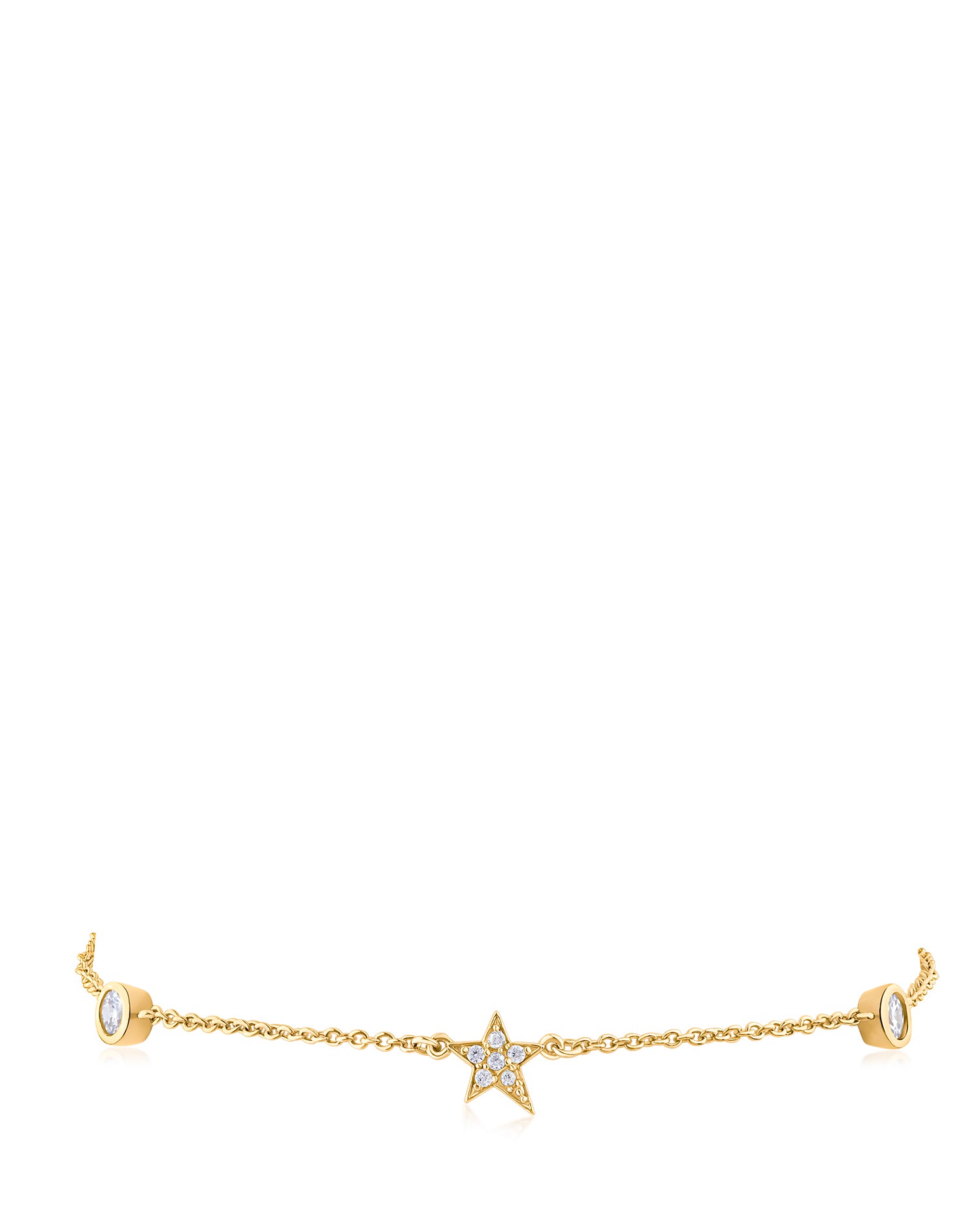 Pave CZ Star Anklet