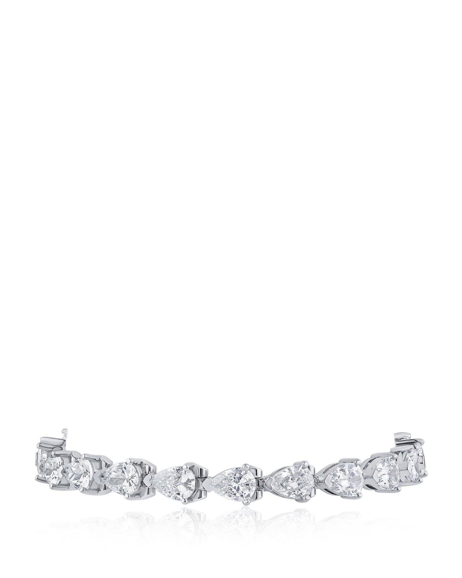 Pear CZ Tennis Bracelet