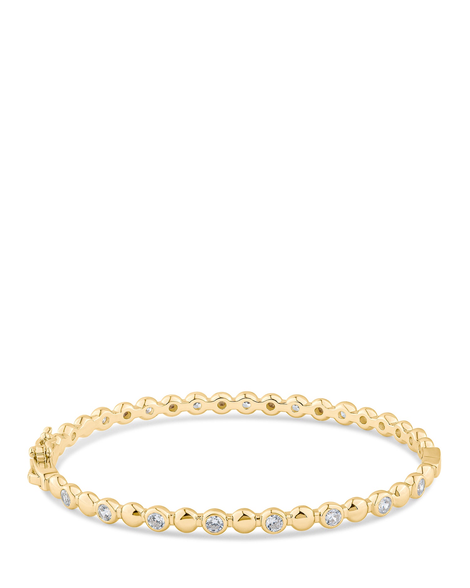 Round and Metal Alternating Bangle
