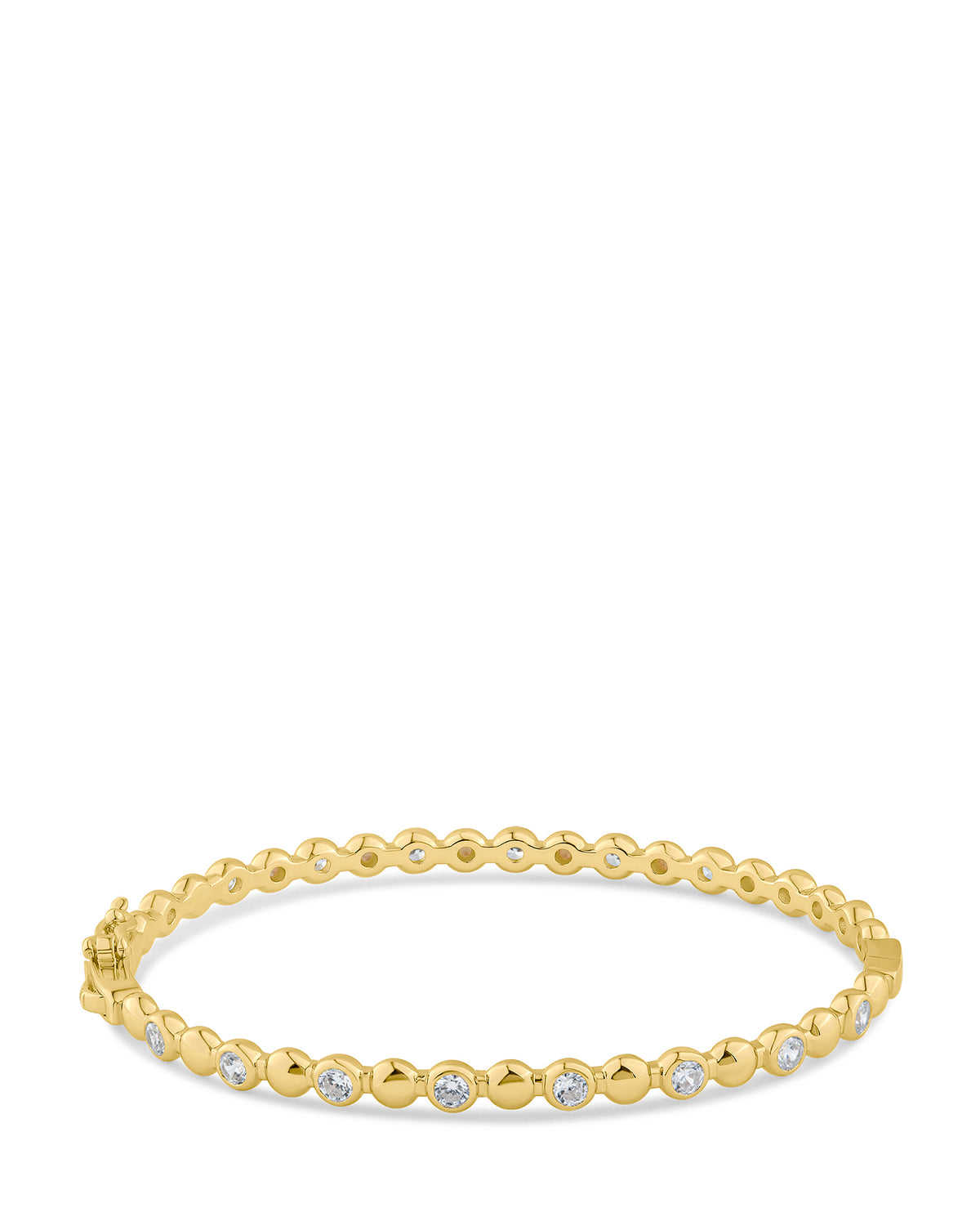 Round and Metal Alternating Bangle