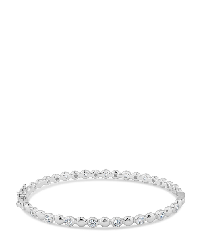Round and Metal Alternating Bangle