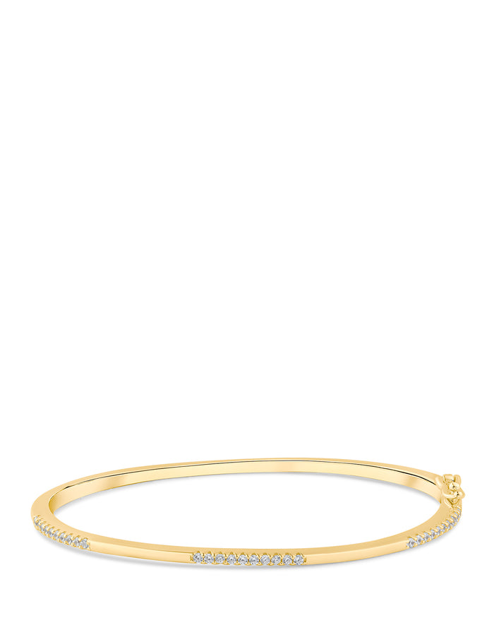 CZ Station Thin Bangle