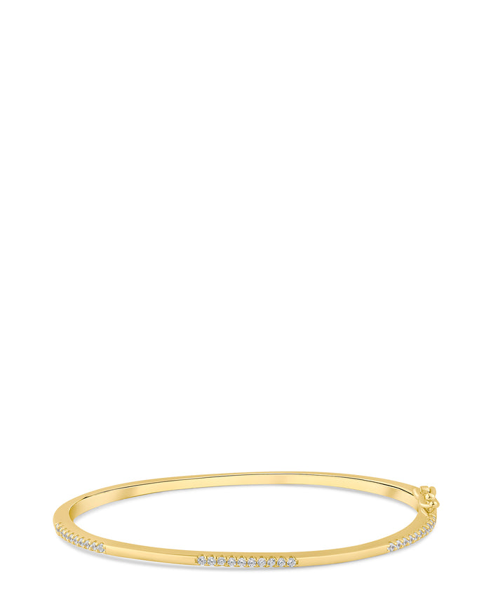 CZ Station Thin Bangle