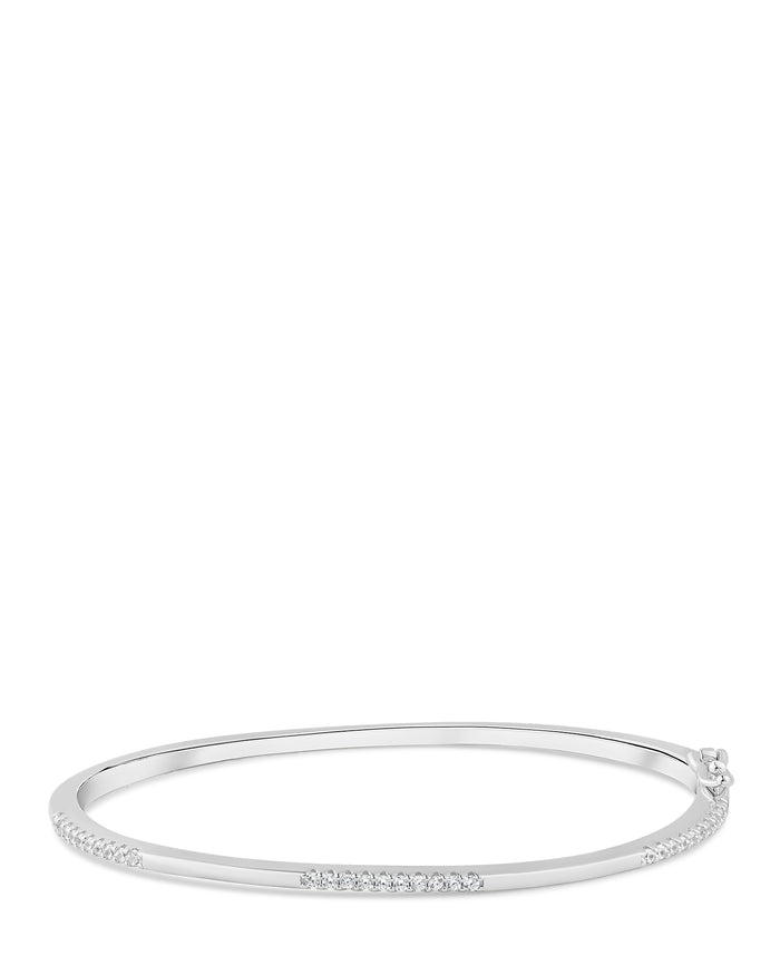 CZ Station Thin Bangle