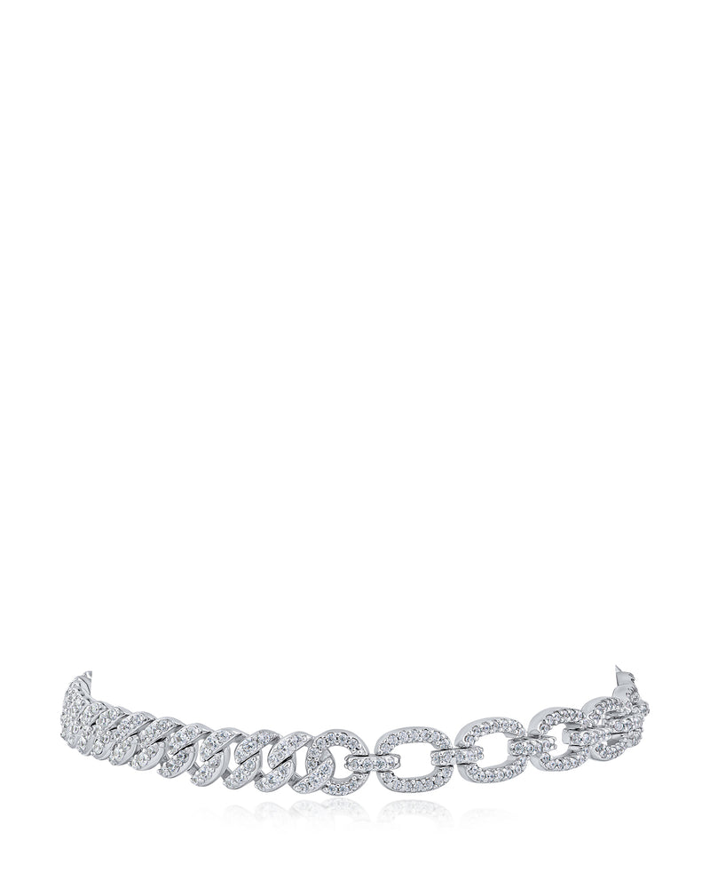 Pave Mixed Chain Bracelet