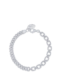 Pave Mixed Chain Bracelet