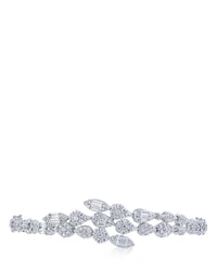 CZ Triple Row Overlap Bracelet
