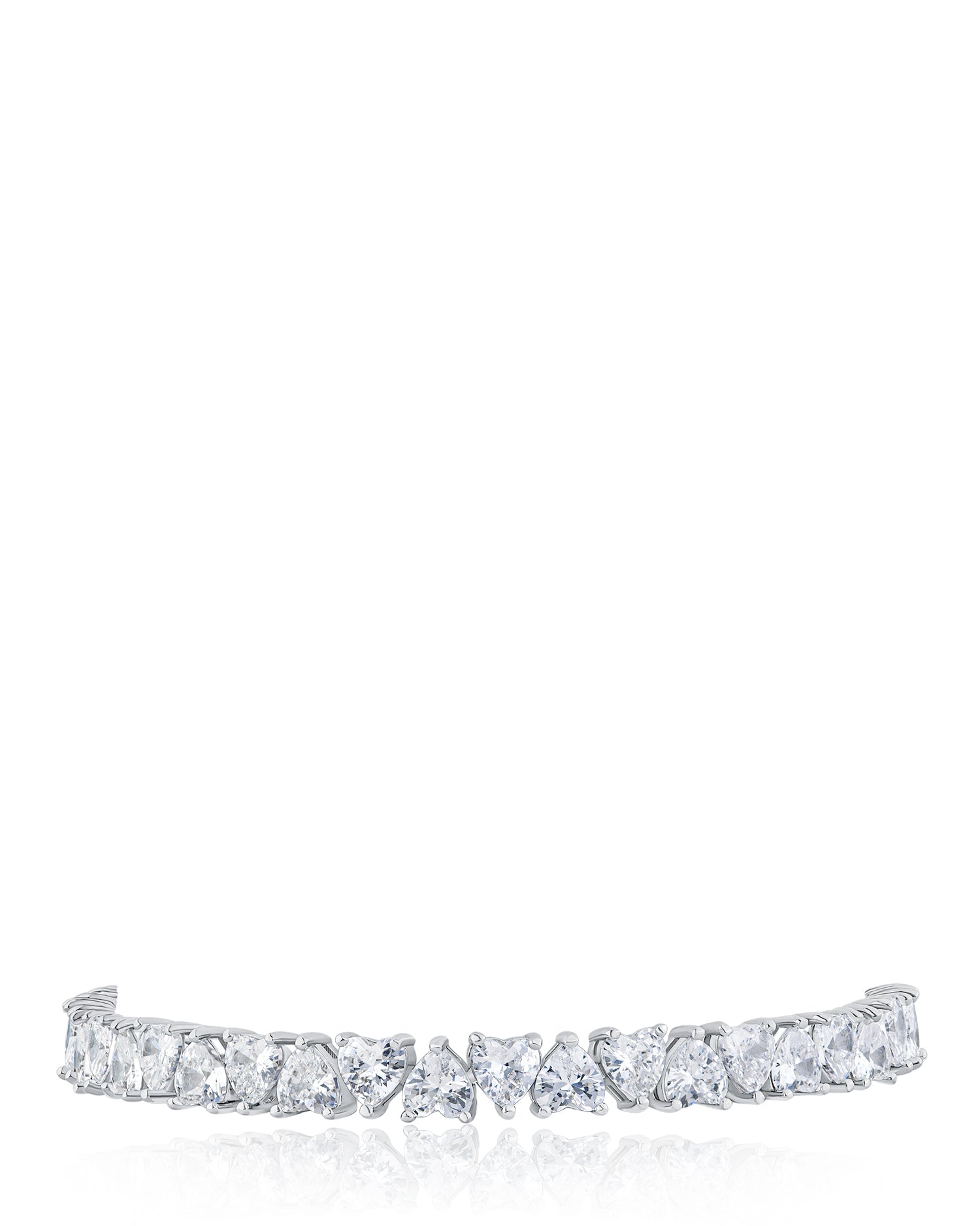 Heart CZ Tennis Bracelet