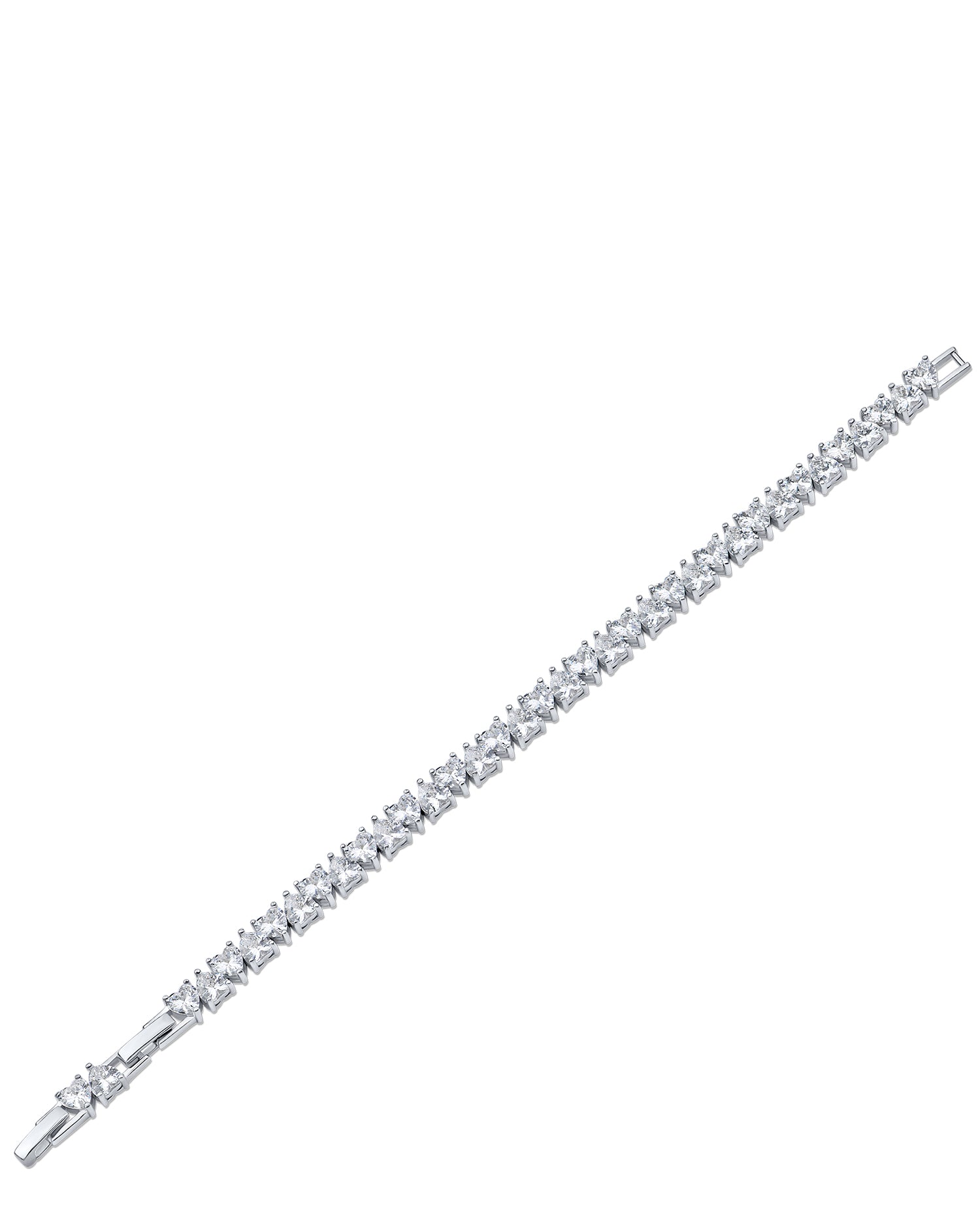 Heart CZ Tennis Bracelet