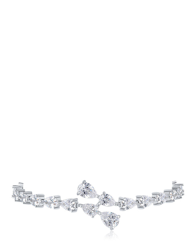 Pear CZ Bypass Bracelet