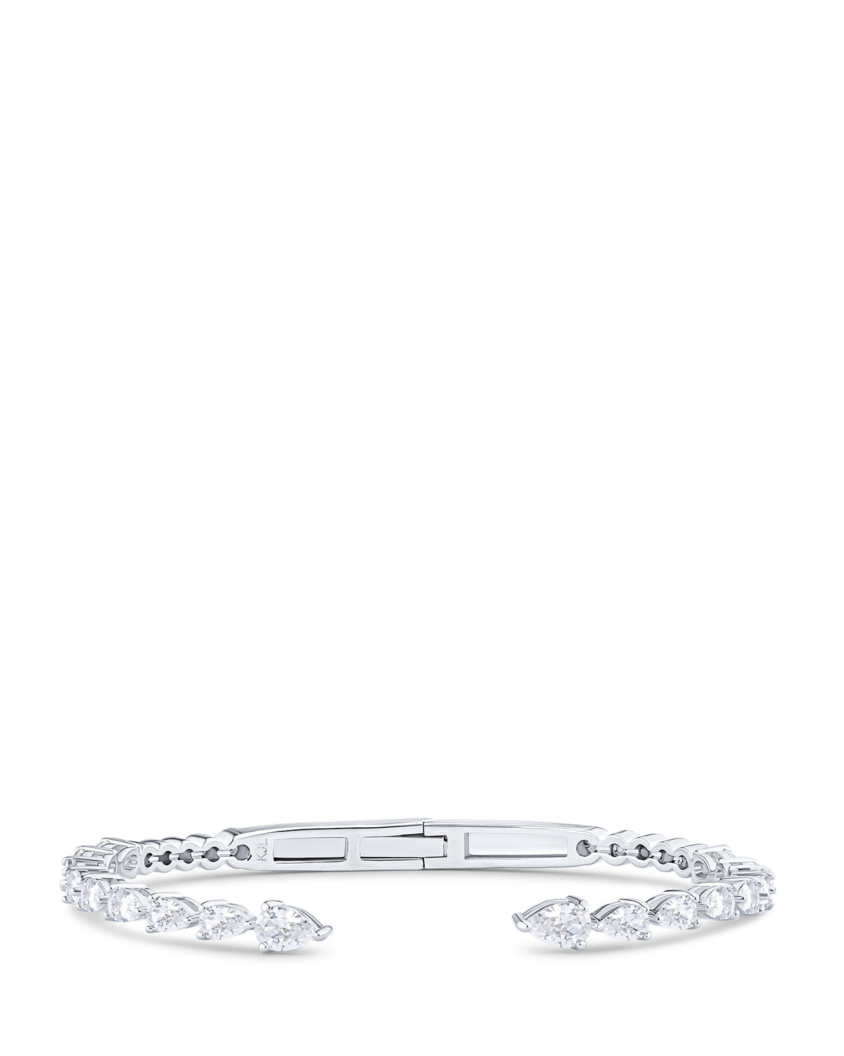 Pear CZ Open Bracelet