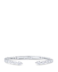 Pear CZ Open Bracelet