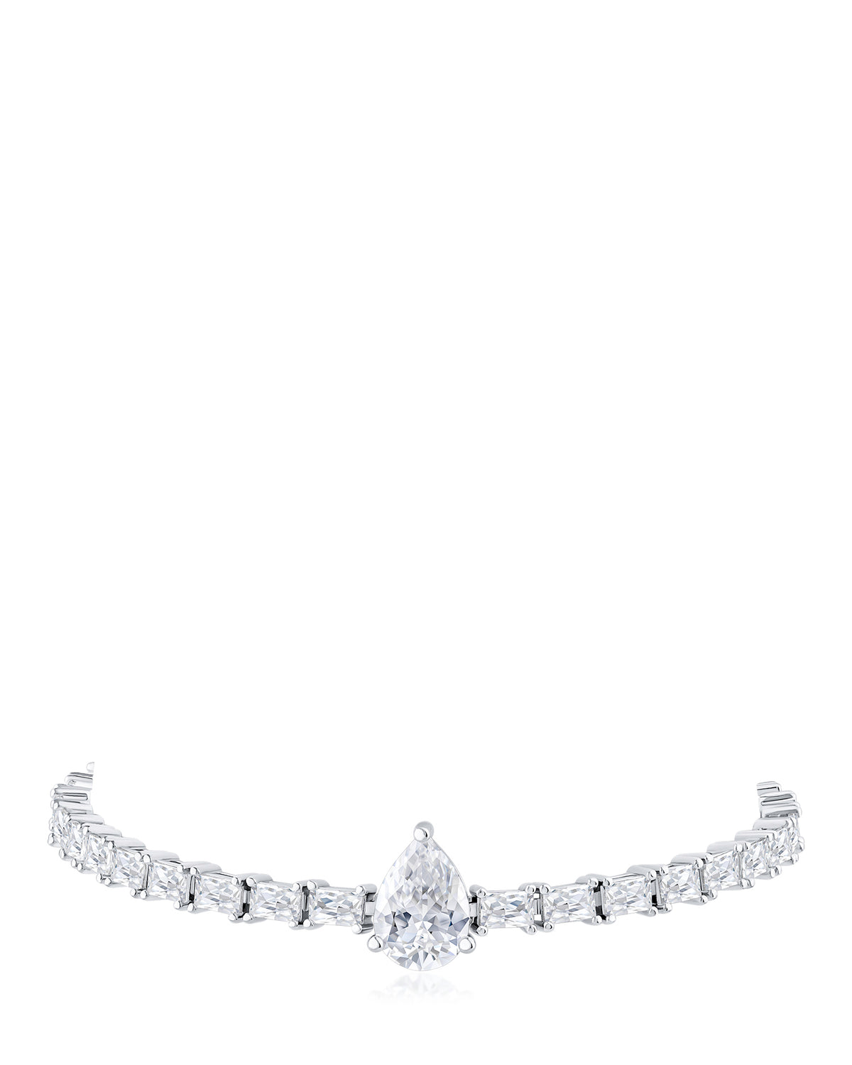 Pear CZ Center Tennis Bracelet