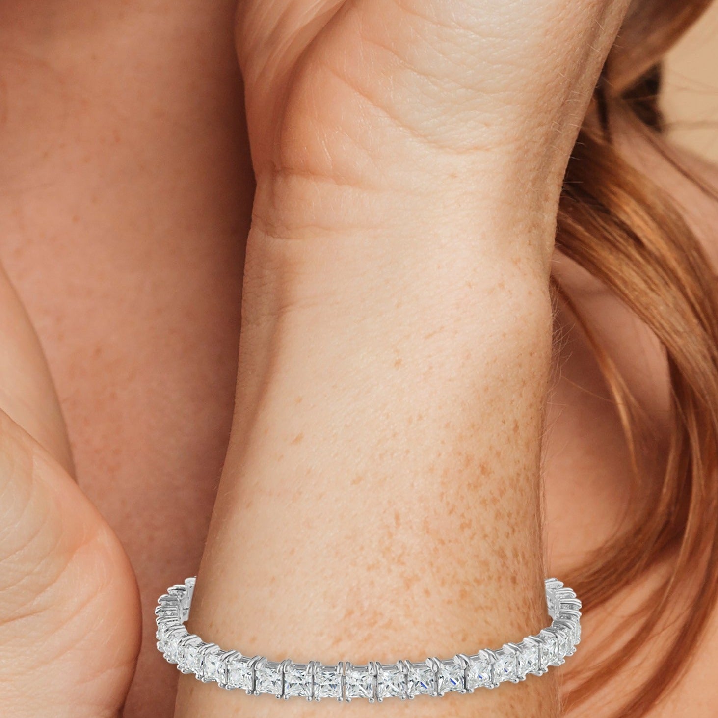 10 Carat Diamond Two Row Bracelet 18k White Gold - Raven Fine Jewelers