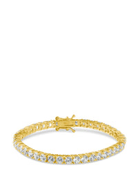 Classic Yellow Gold Plated Tennis Bracelet