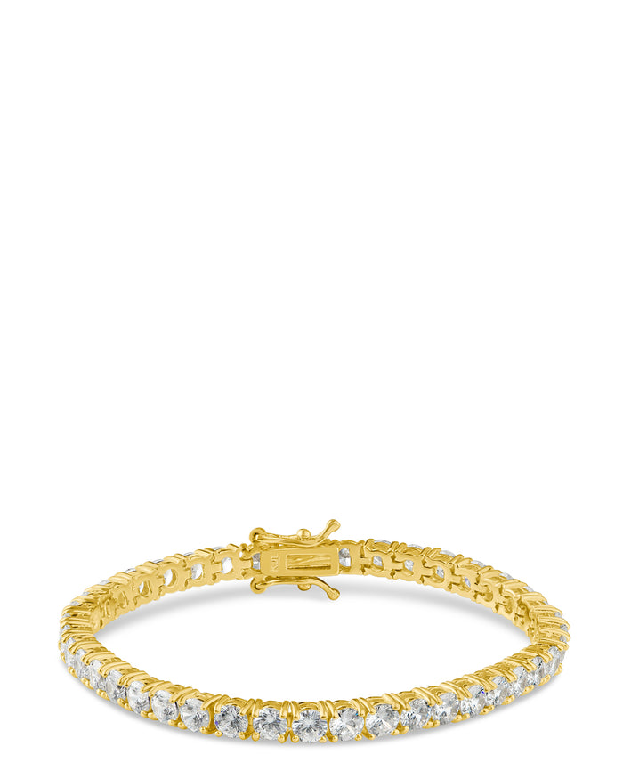 Classic Yellow Gold Plated Tennis Bracelet