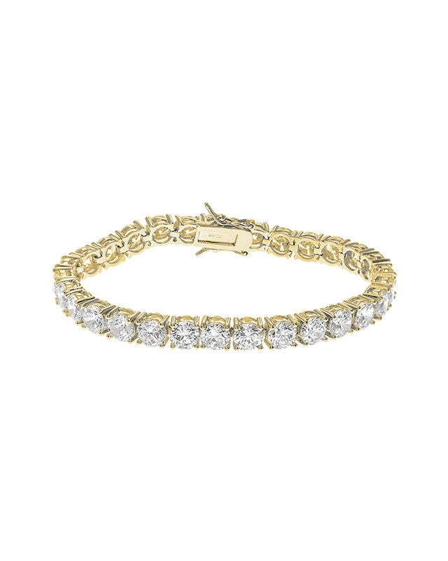Round Staement CZ Tennis Bracelet