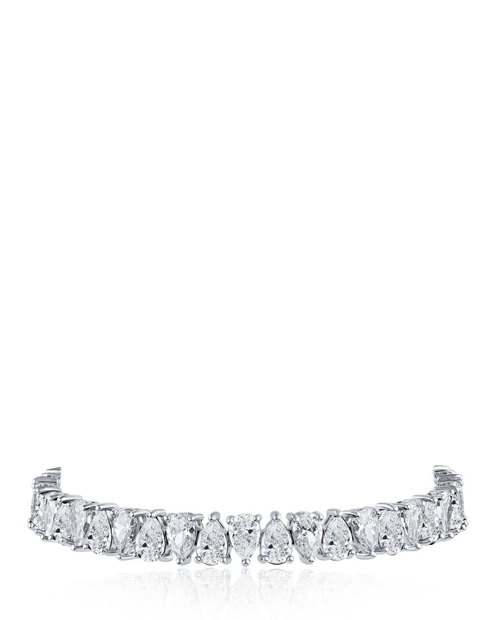 Alternating Pear CZ Bracelet
