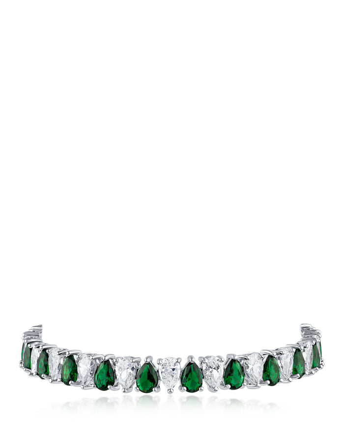 Alternating Pear CZ Bracelet