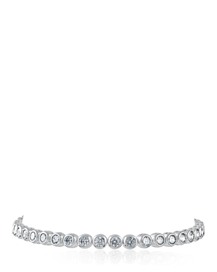 Round CZ Bezel Set Bracelet