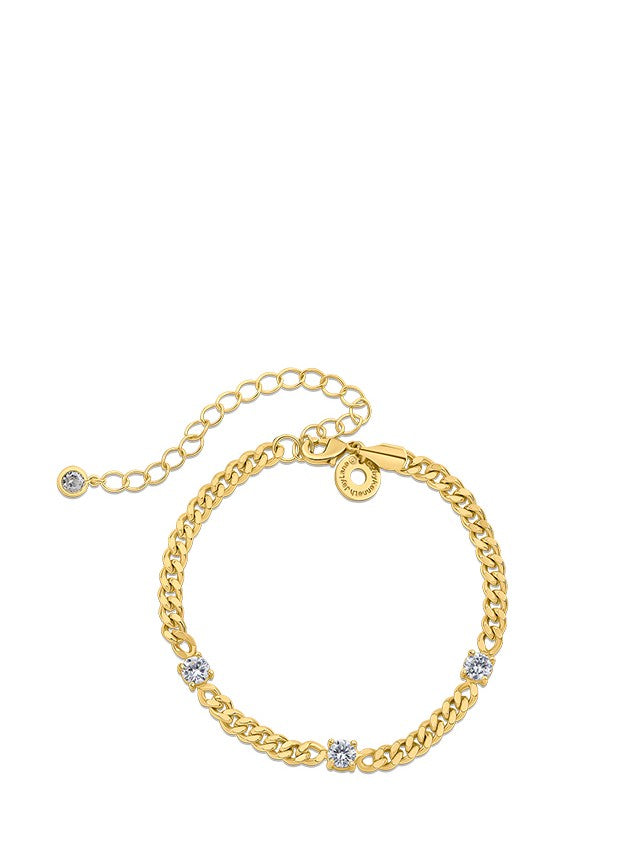 Round CZ Chain Bracelet