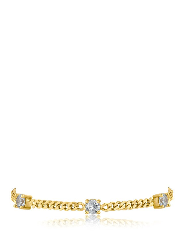 Round CZ Chain Bracelet