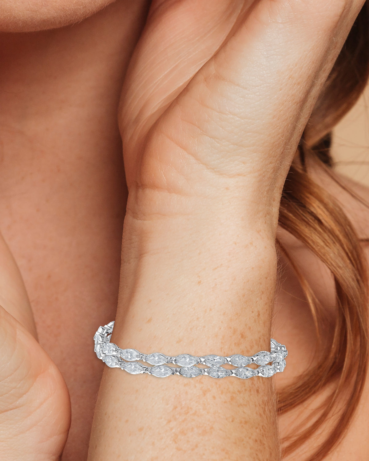 Marquise CZ Link Bracelet