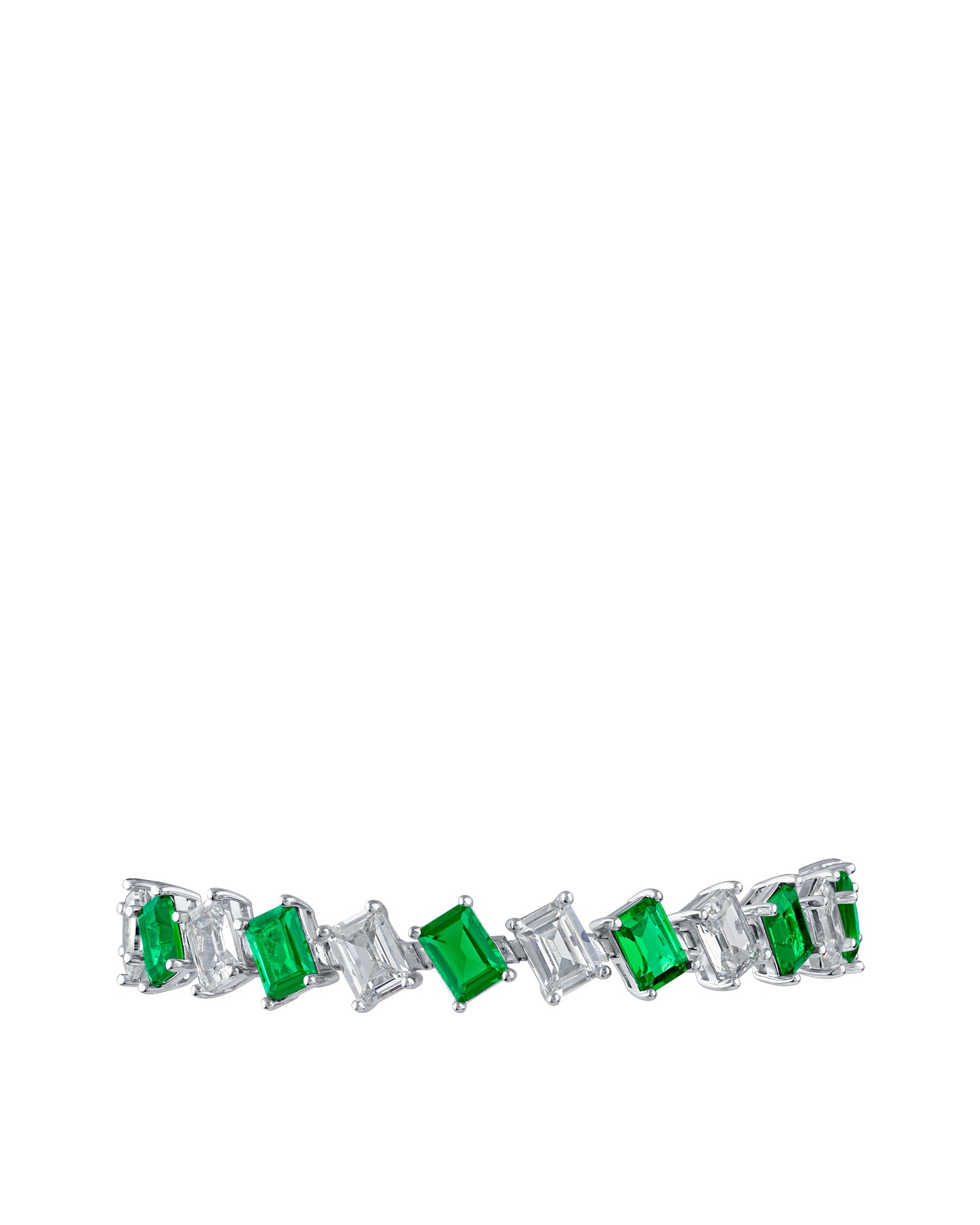 Emerald Alternating CZ Bracelet