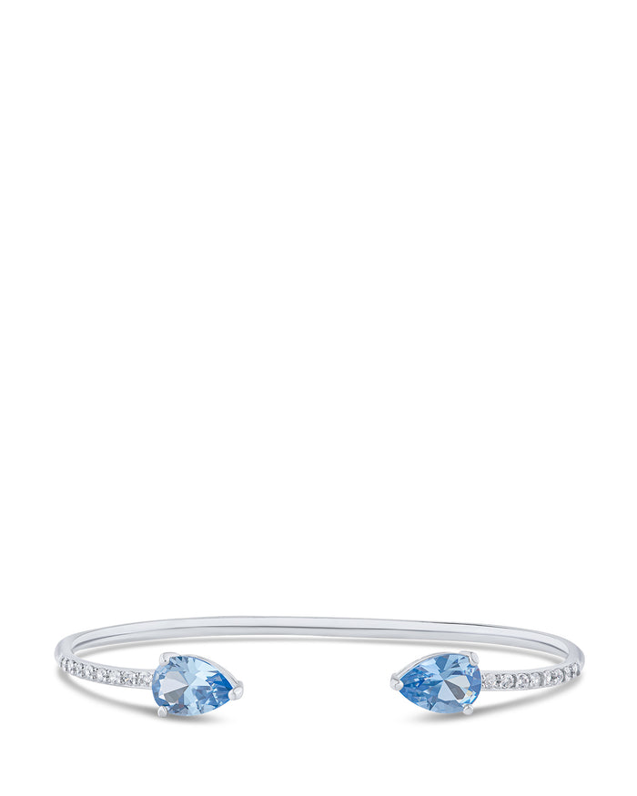 Pear CZ Open Cuff