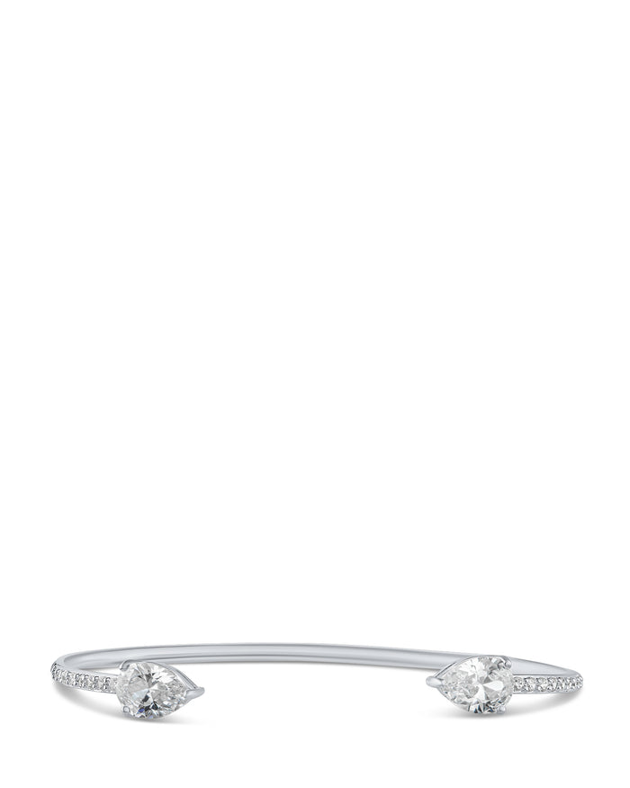 Pear CZ Open Cuff
