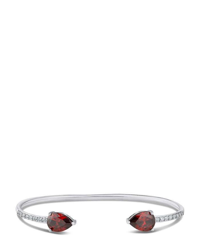 Pear CZ Open Cuff