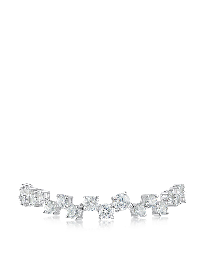 Round CZ Scattered Bracelet