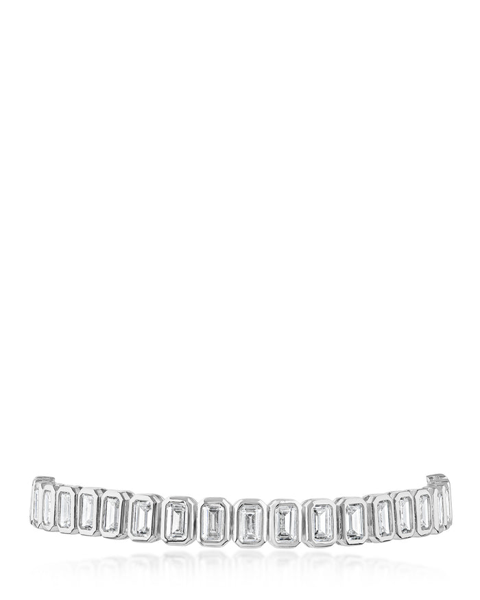 Emerald CZ Bezel Set Tennis Bracelet