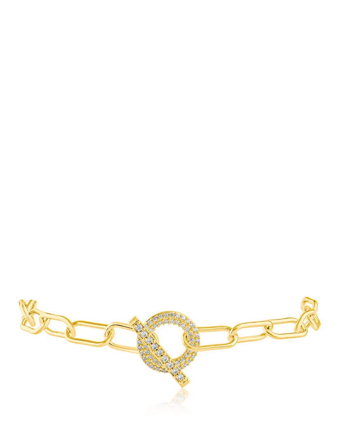 CZ Toggle Chain Bracelet