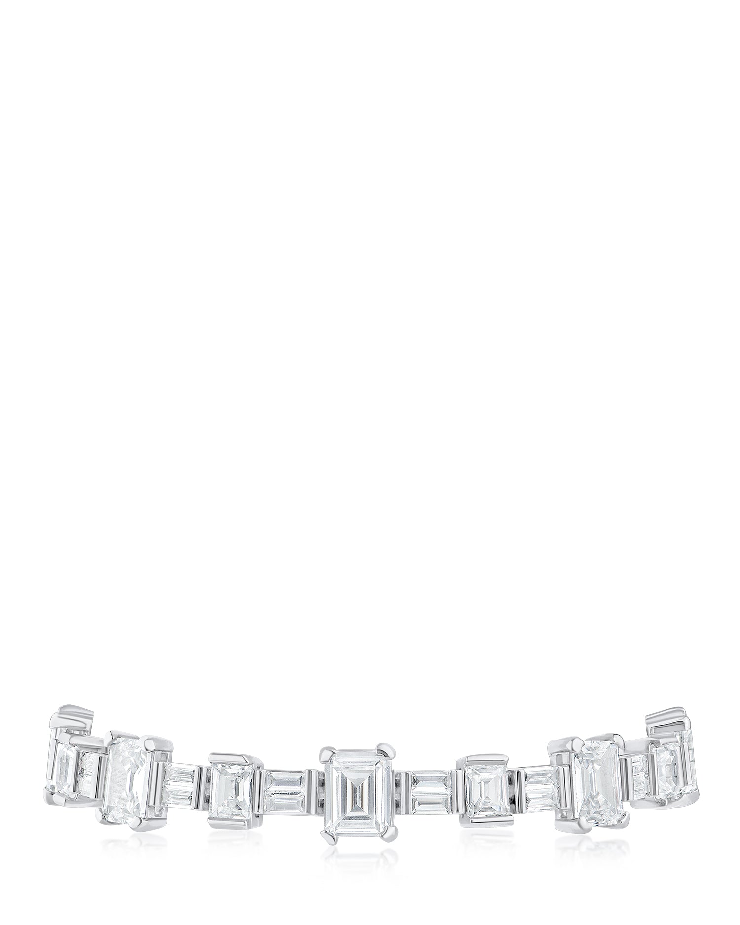 Emerald and Baguette CZ Bracelet