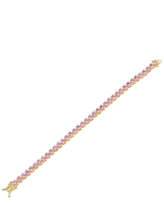Heart CZ Tennis Bracelet