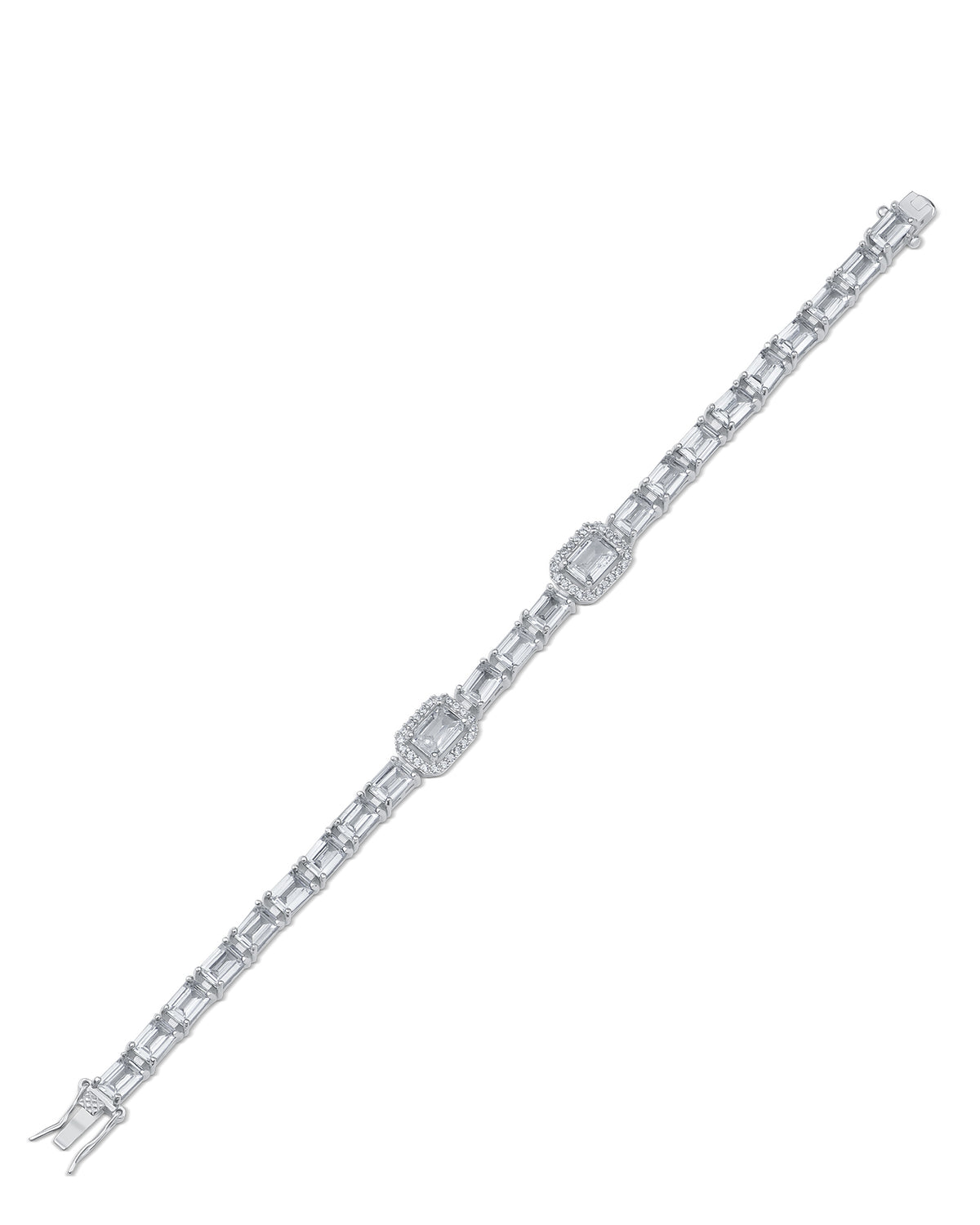 Emerald & Baguette CZ Bracelet