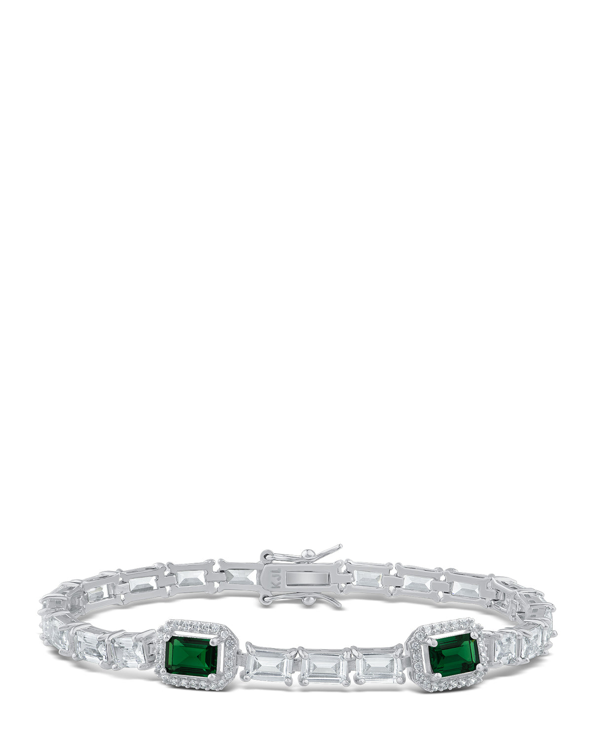 Emerald & Baguette CZ Bracelet