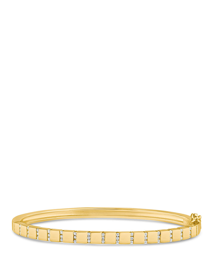 Pave CZ Stripe Bangle
